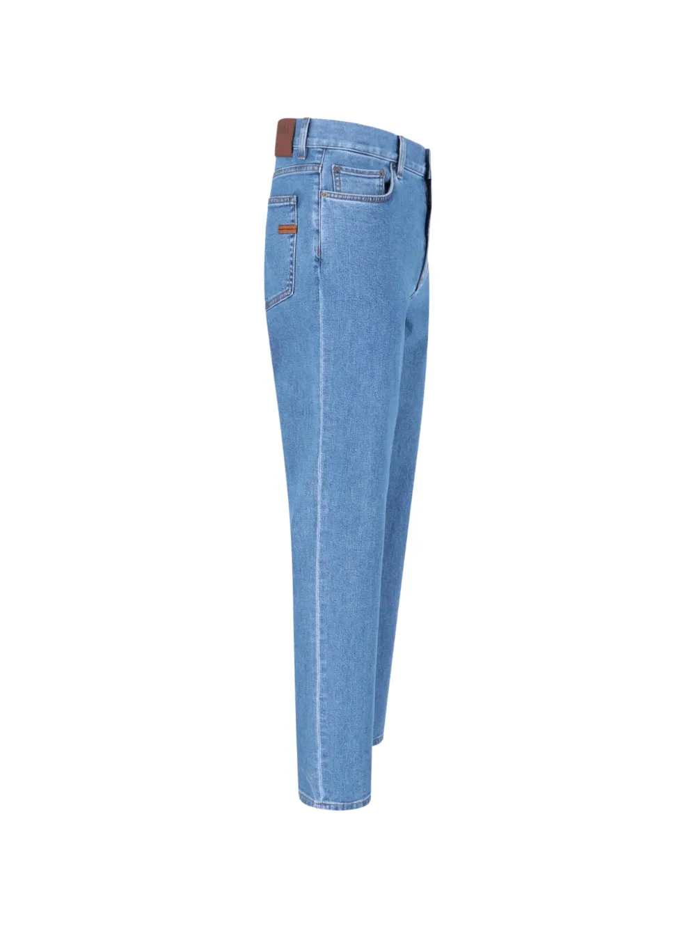 Zegna Jeans met riemlussen Blauw