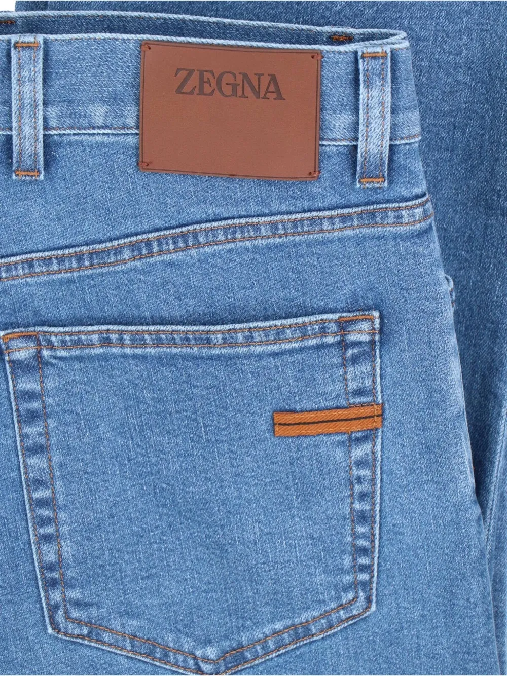  Zegna Vaqueros Con Trabillas - Azul 