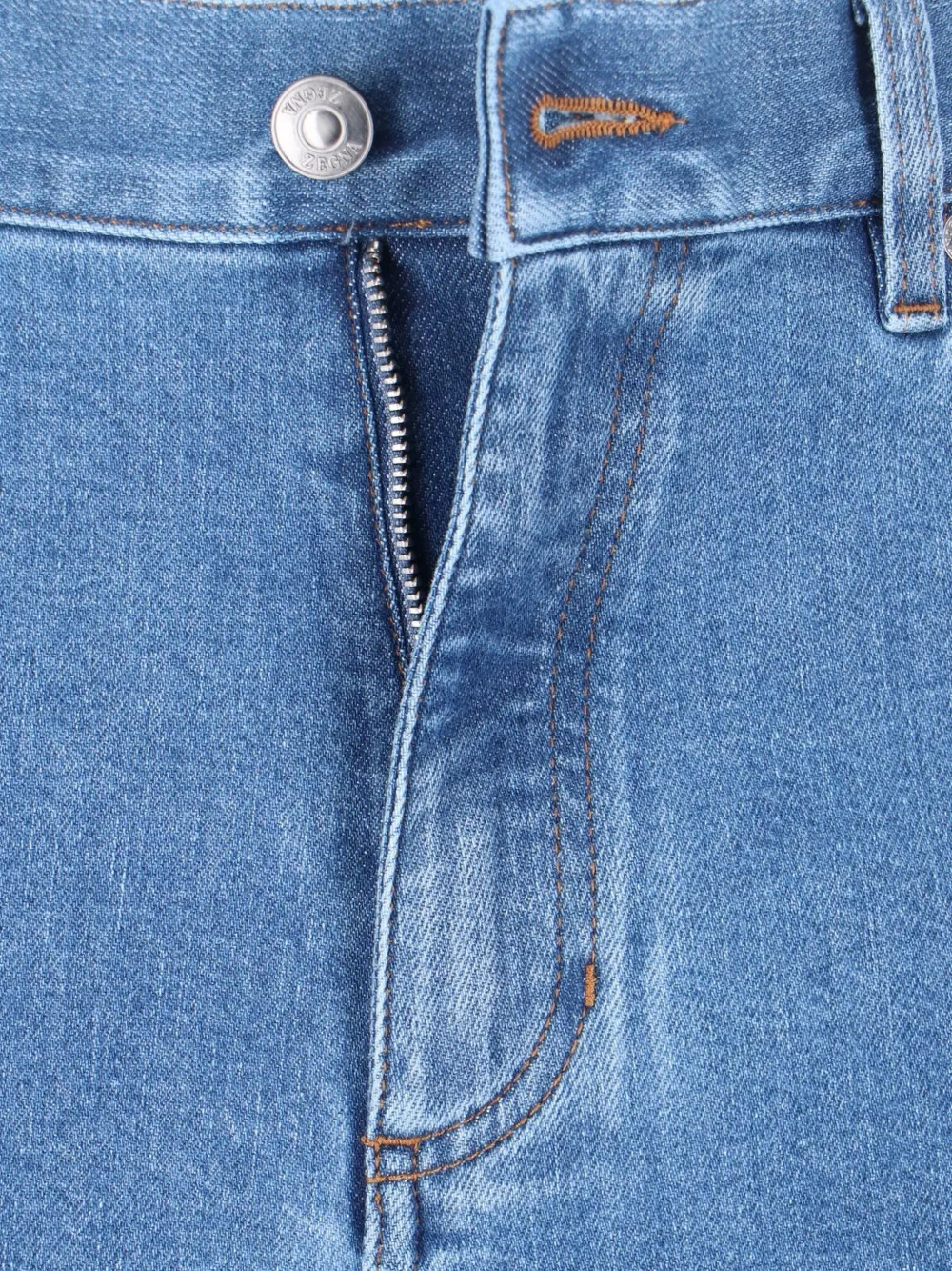 Zegna Jeans met riemlussen Blauw