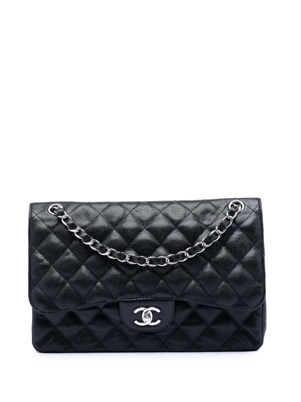 CHANEL Pre-Owned 2011 Jumbo Classic Caviar Double Flap shoulder bag - Nero