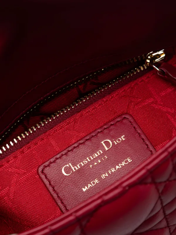 バッグ made in FRANCE Cristian Dior bag Christian Dior Pre-Owned 2020 Mini Lambskin Cannage Lady Dior