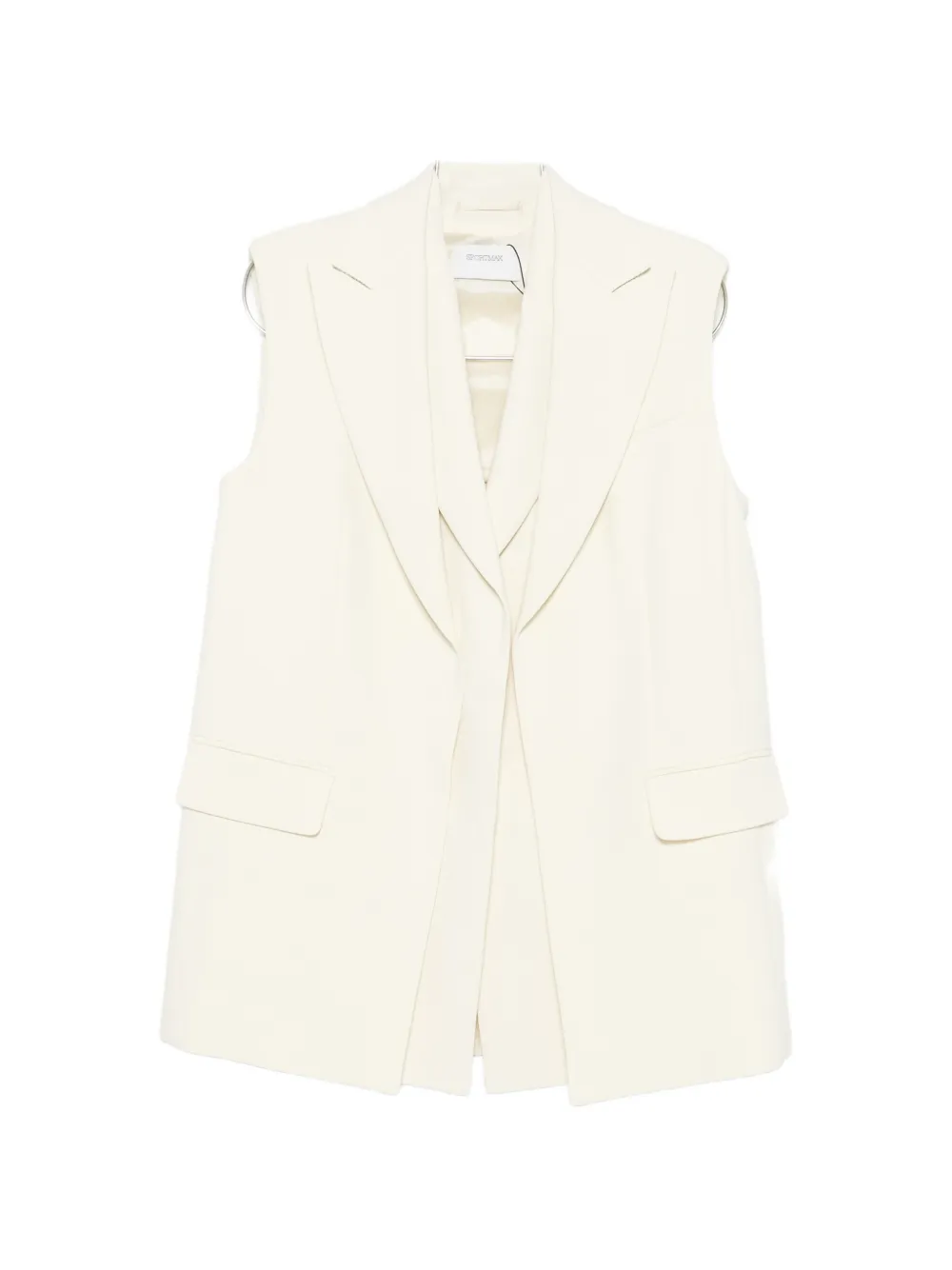 Sportmax Spscampale Double-layered Waistcoat In White