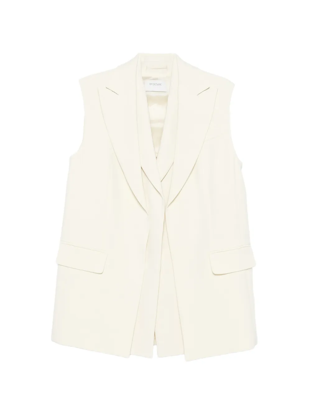 Sportmax Spscampale double-layered waistcoat - Weiß