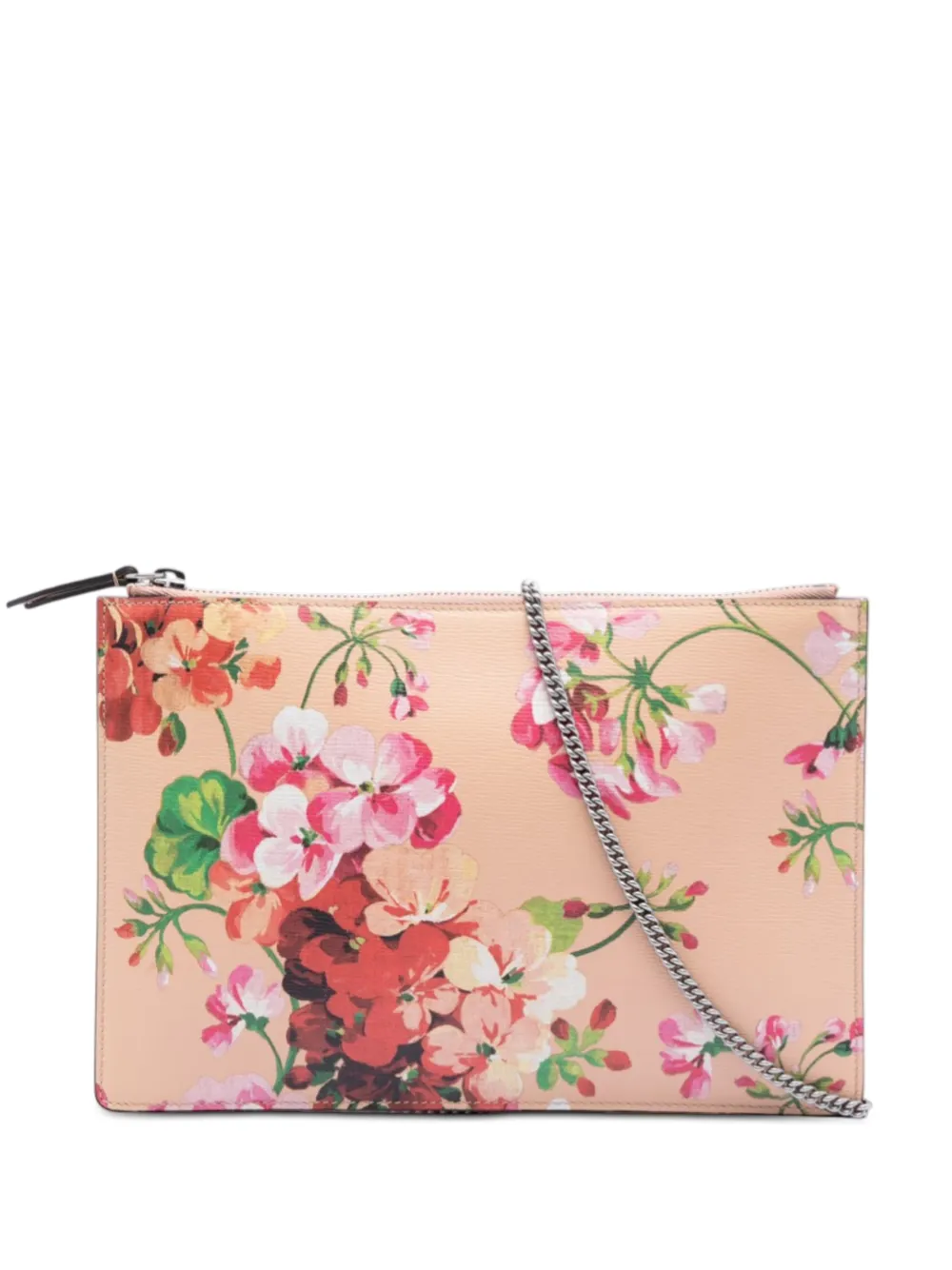 Gucci Pre-Owned 2000-2015 Calfskin Blooms Chain Clutch shoulder bag - Marrone