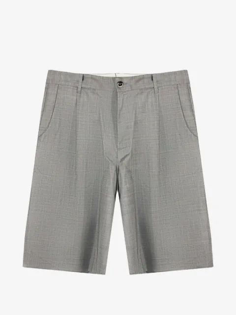 Nine In The Morning pleated logo-patch tailored shorts