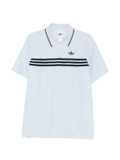 adidas stripe-detail polo shirt