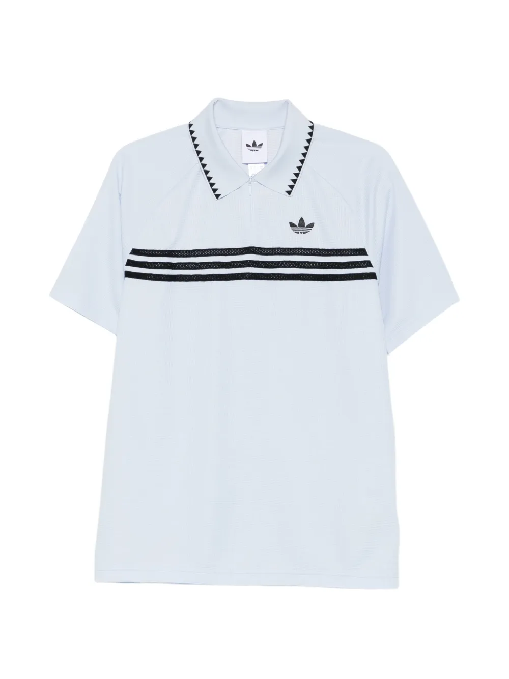 adidas stripe-detail polo shirt - Blu