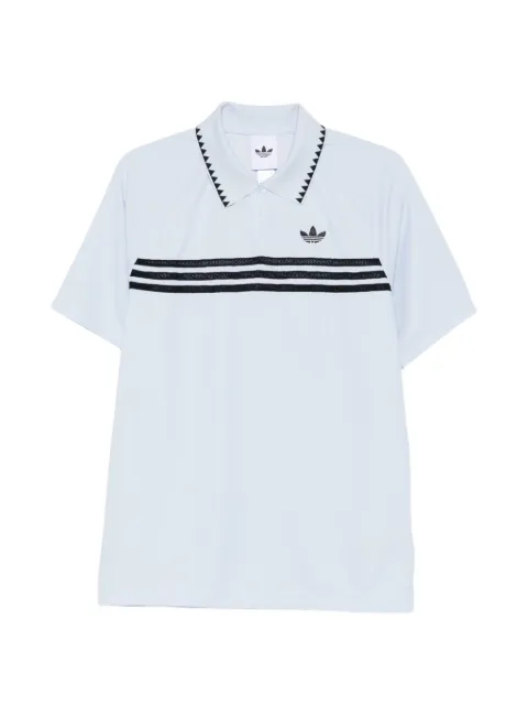 adidas stripe-detail polo shirt 