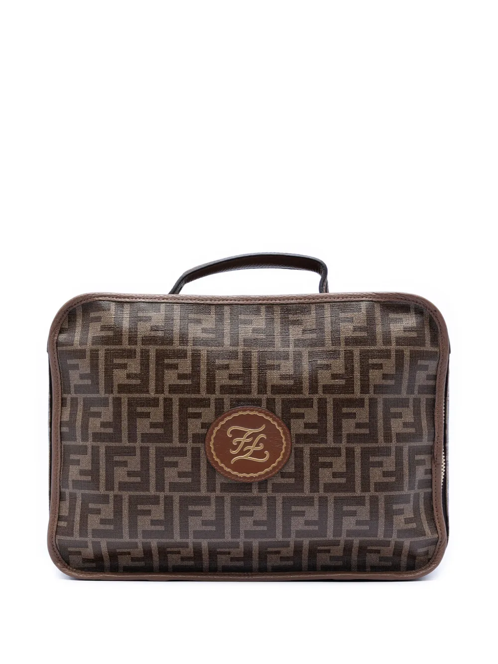 Fendi Pre-Owned 2010-2025 Zucca Coated Canvas Karligraphy travel bag - Marrone