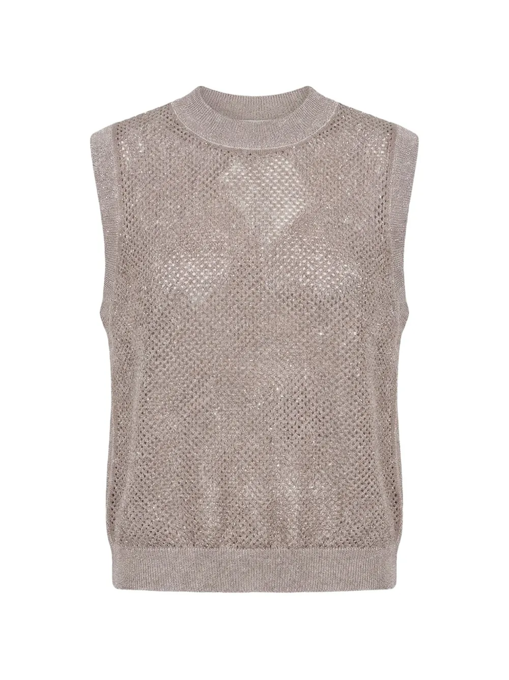 Peserico open-knit vest - Toni neutri