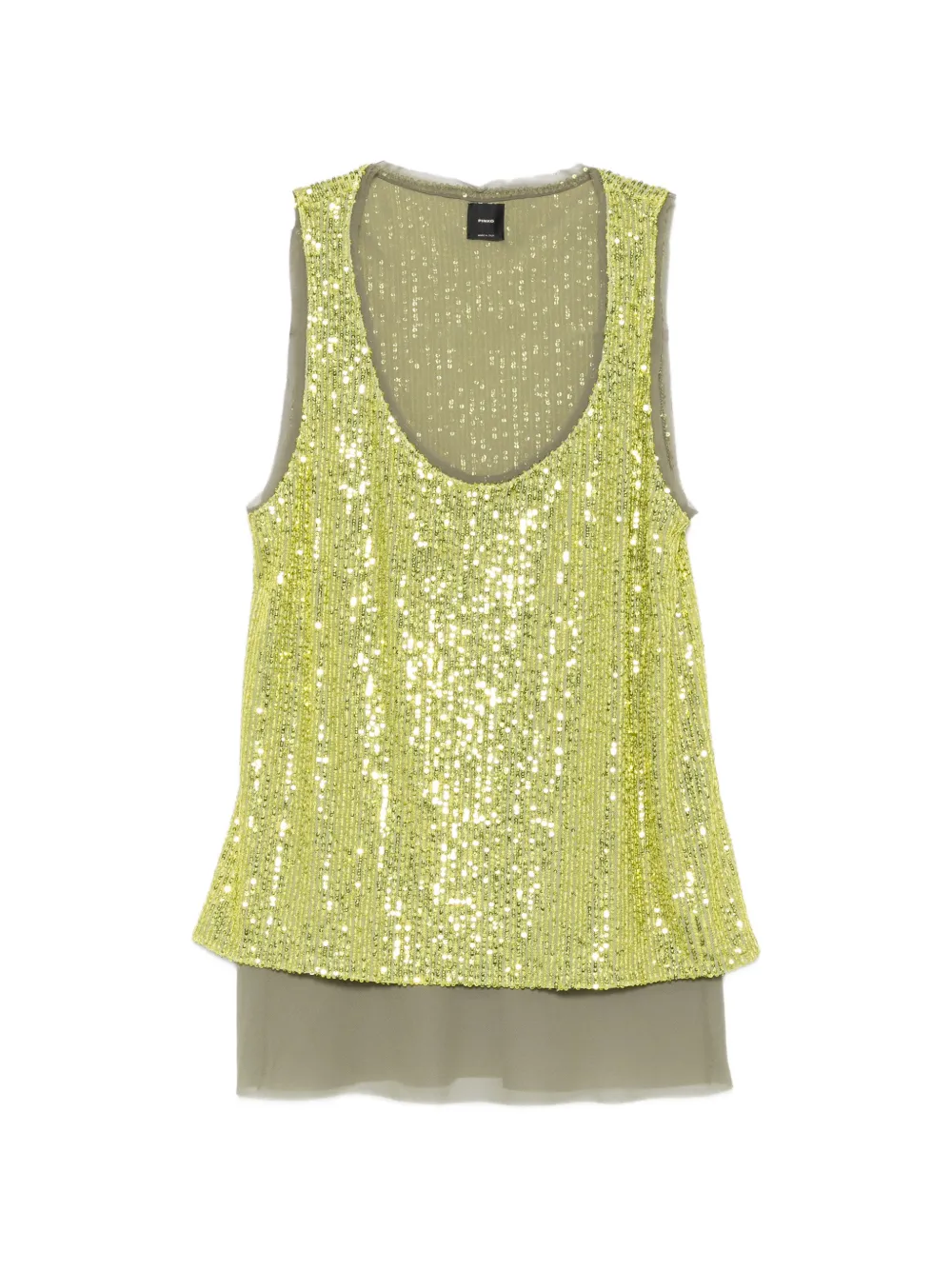 PINKO Canotta sequin-embellishment top - Verde