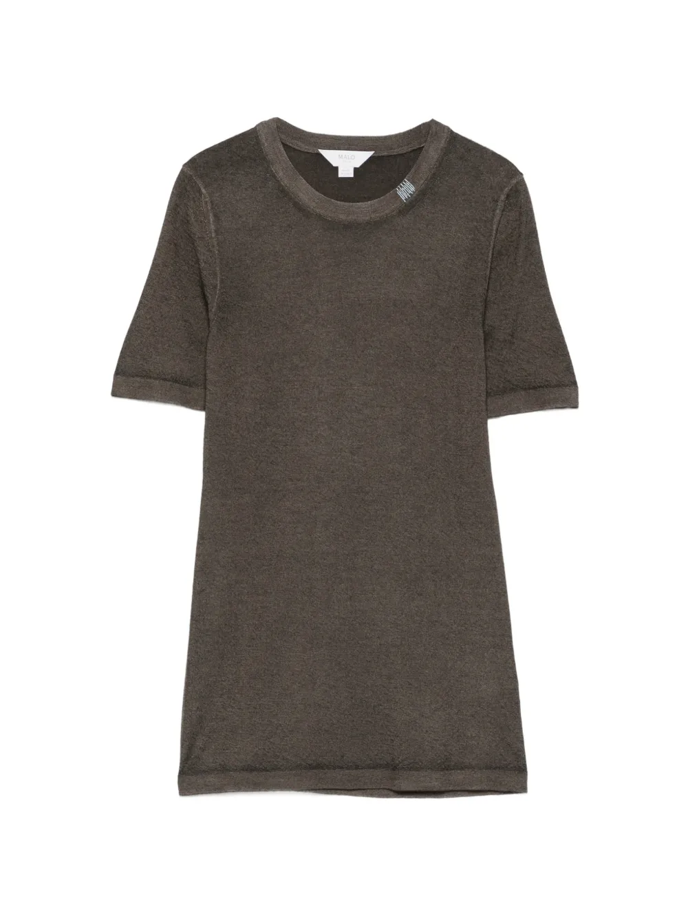 Malo Tavolozza Short-sleeves Sweater In Brown