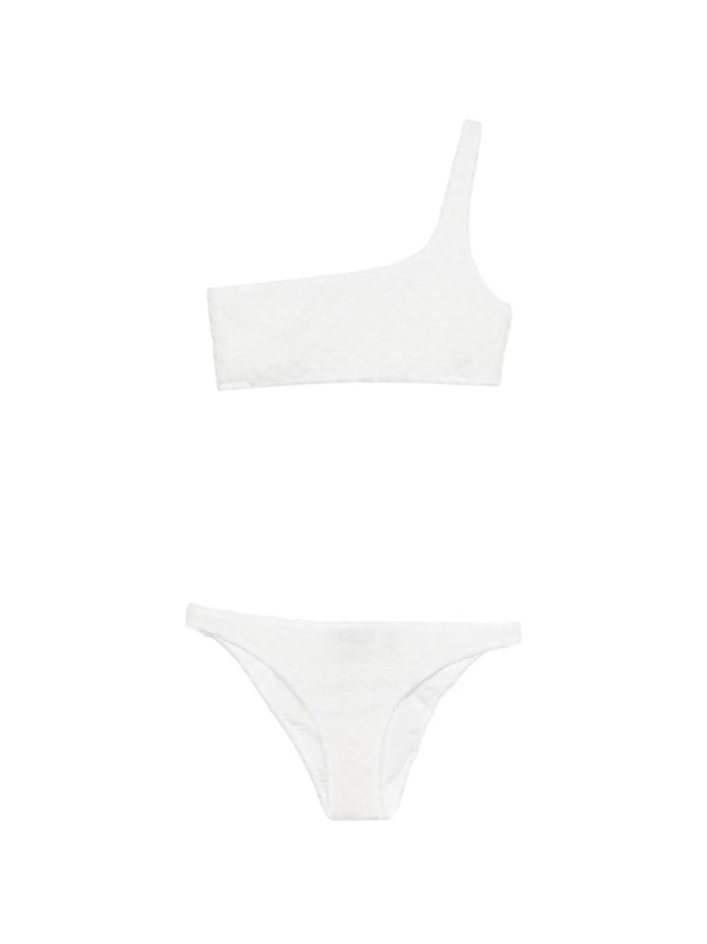 Missoni one-shoulder bikini set - Bianco