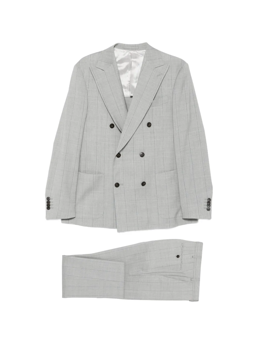 LUIGI BIANCHI MANTOVA striped-pattern suit - Grigio