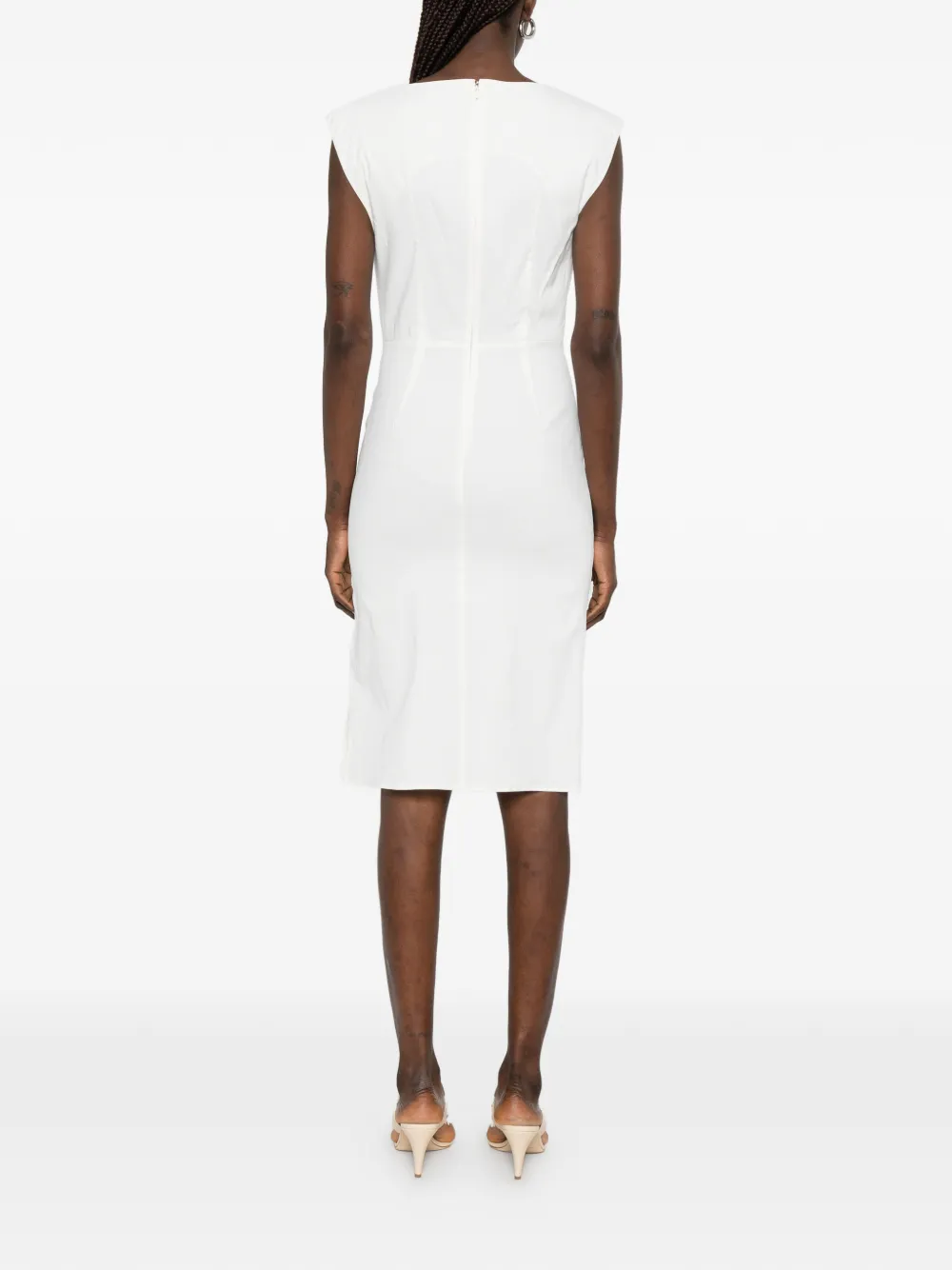 PINKO Alissa jurk met knoopdetail Wit