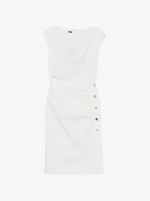 PINKO slim-fitting calf-length dress in linen