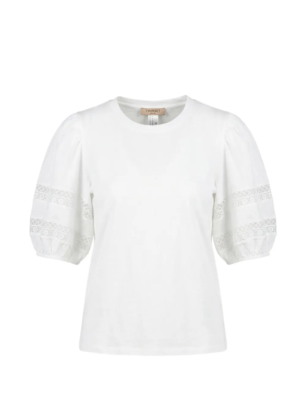 TWINSET lace-embellished T-shirt - Bianco