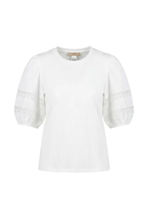 TWINSET playera con detalles de encaje