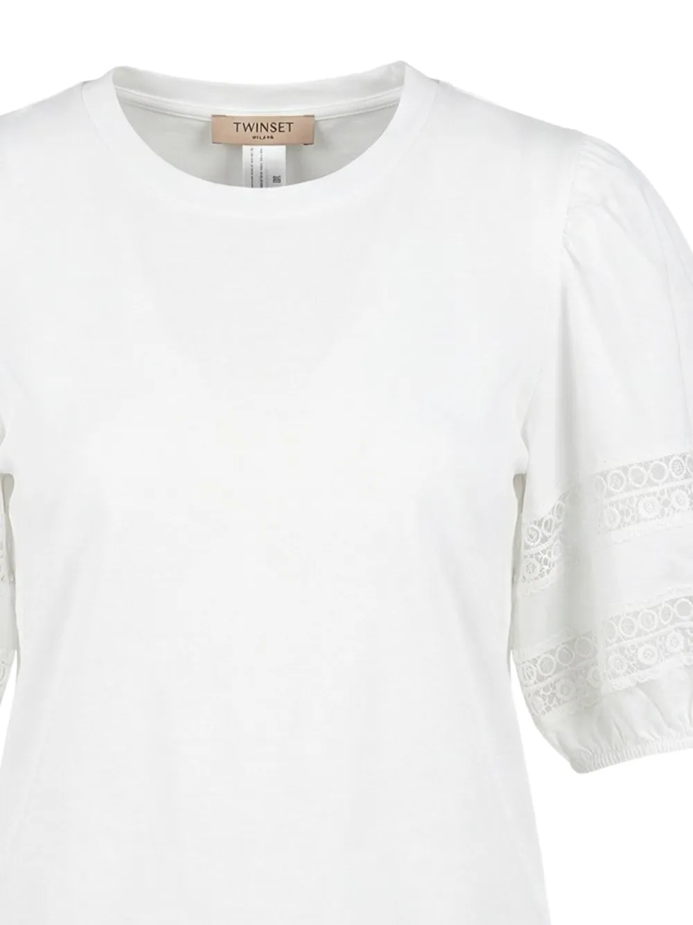 TWINSET T-shirt verfraaid met kant Wit