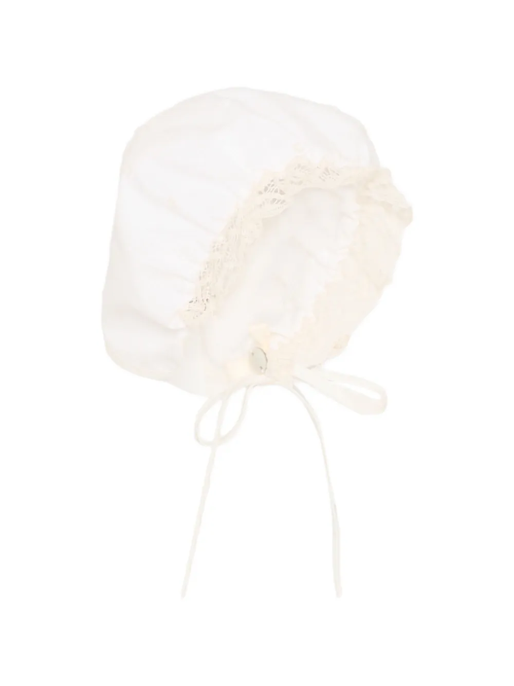 Paz Rodriguez lace trim baby hat - Bianco