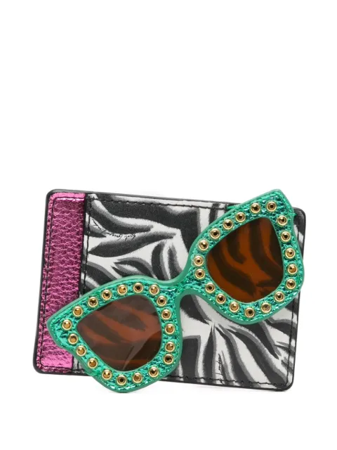 Kurt Geiger zebra-print sunglasses-appliqué card holder