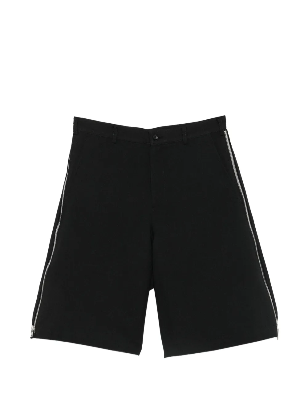Comme Des Garçons Shirt side-zip bermuda shorts - Schwarz