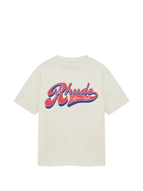 RHUDE logo印花棉T恤