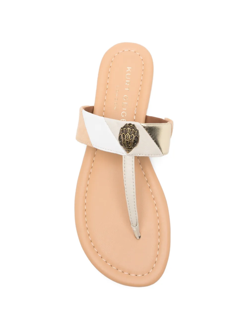Kurt Geiger Kensington sandalen met T-bandje Beige