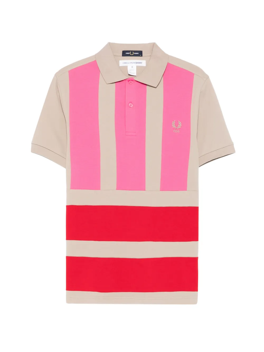 Comme Des Garçons Shirt X Fred Perry colour-block panelled polo shirt - Toni neutri
