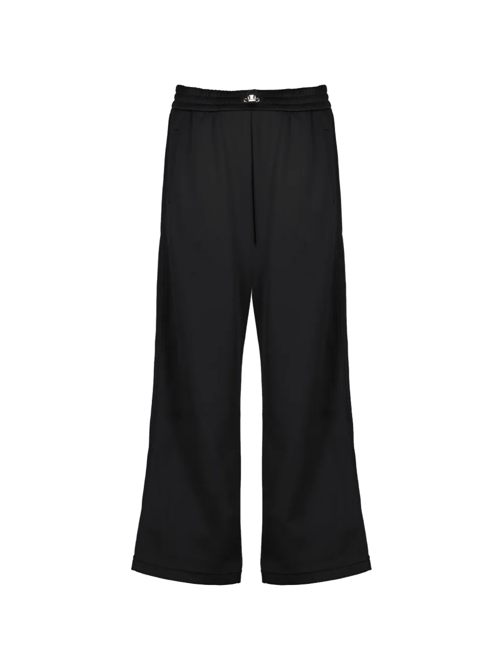FENDI logo engraved trim trousers - Nero