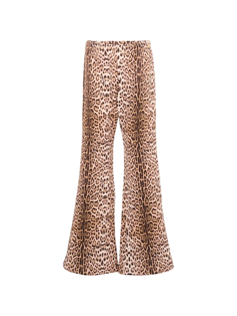 Roberto Cavalli Junior leopard print trousers - Toni neutri