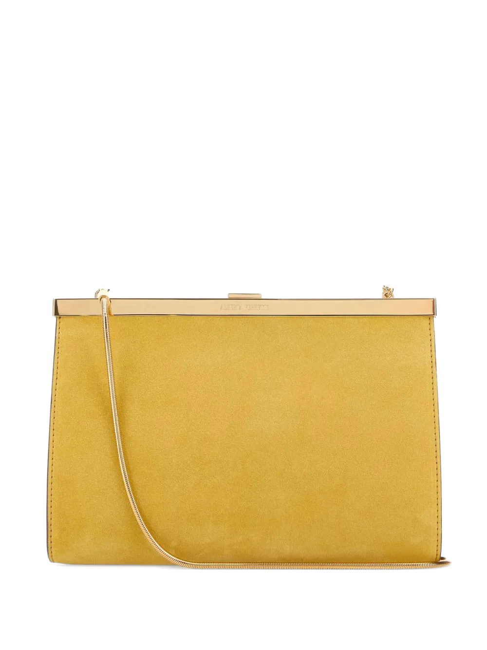 Alberta Ferretti suede chain clutch - Giallo