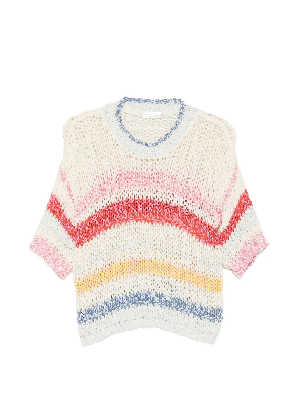 Roberto Collina striped open-knit sweater - Toni neutri