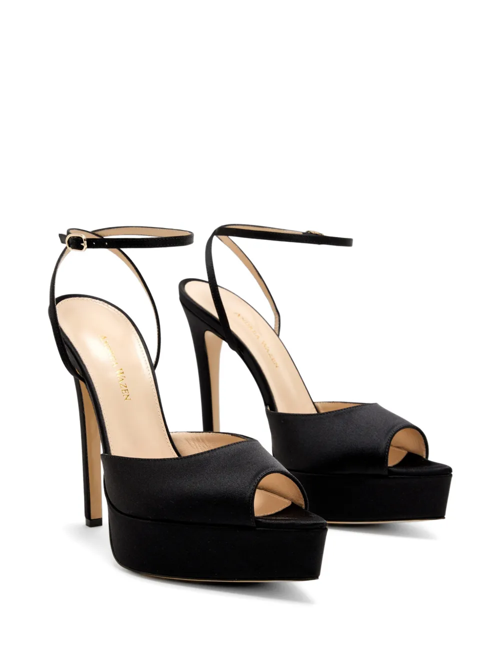 Andrea Wazen Sandalen met enkelbandjes Zwart