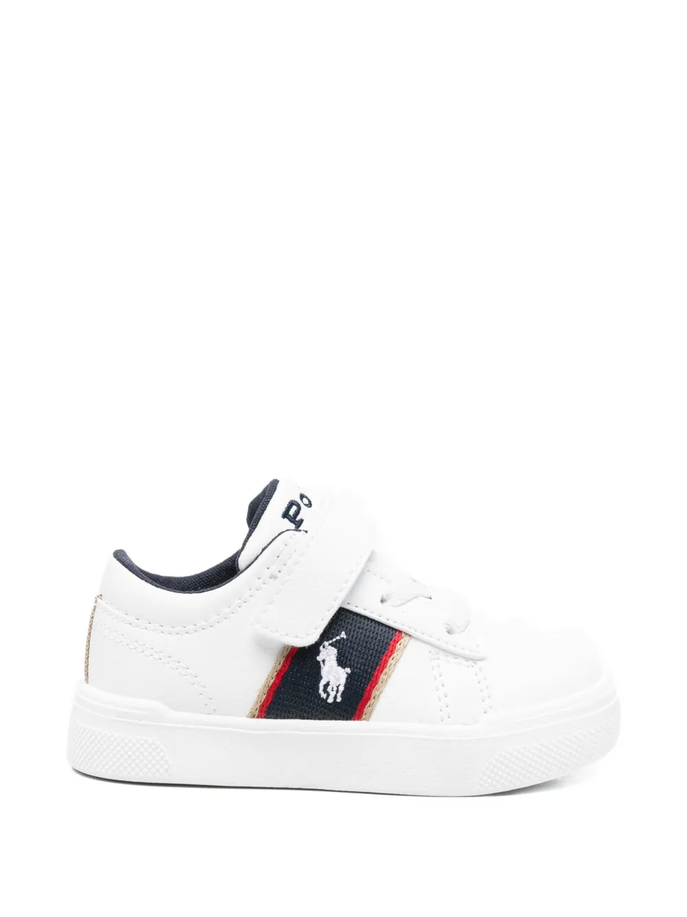 POLO RALPH LAUREN KIDS touch-strap sneakers - Bianco