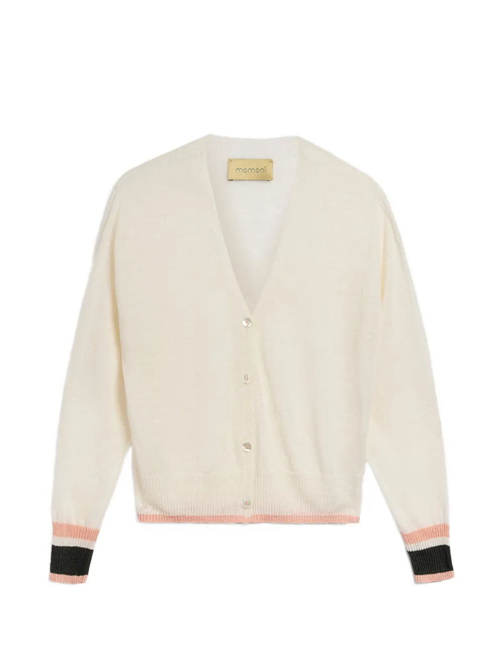 MOMONÌ dropped-shoulder cardigan - Toni neutri