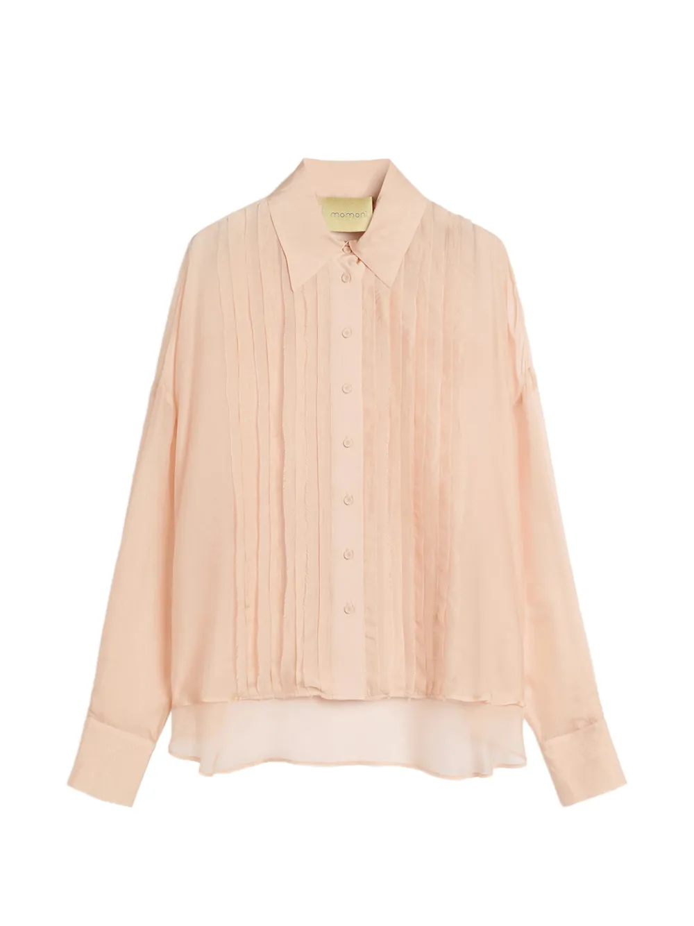 Momoni raw cut bib shirt - Rosa