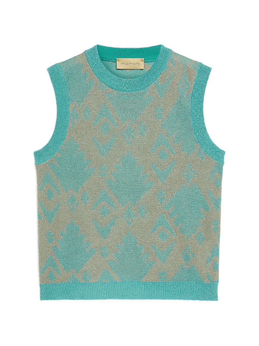 Momoni jacquard crewneck top - Blu