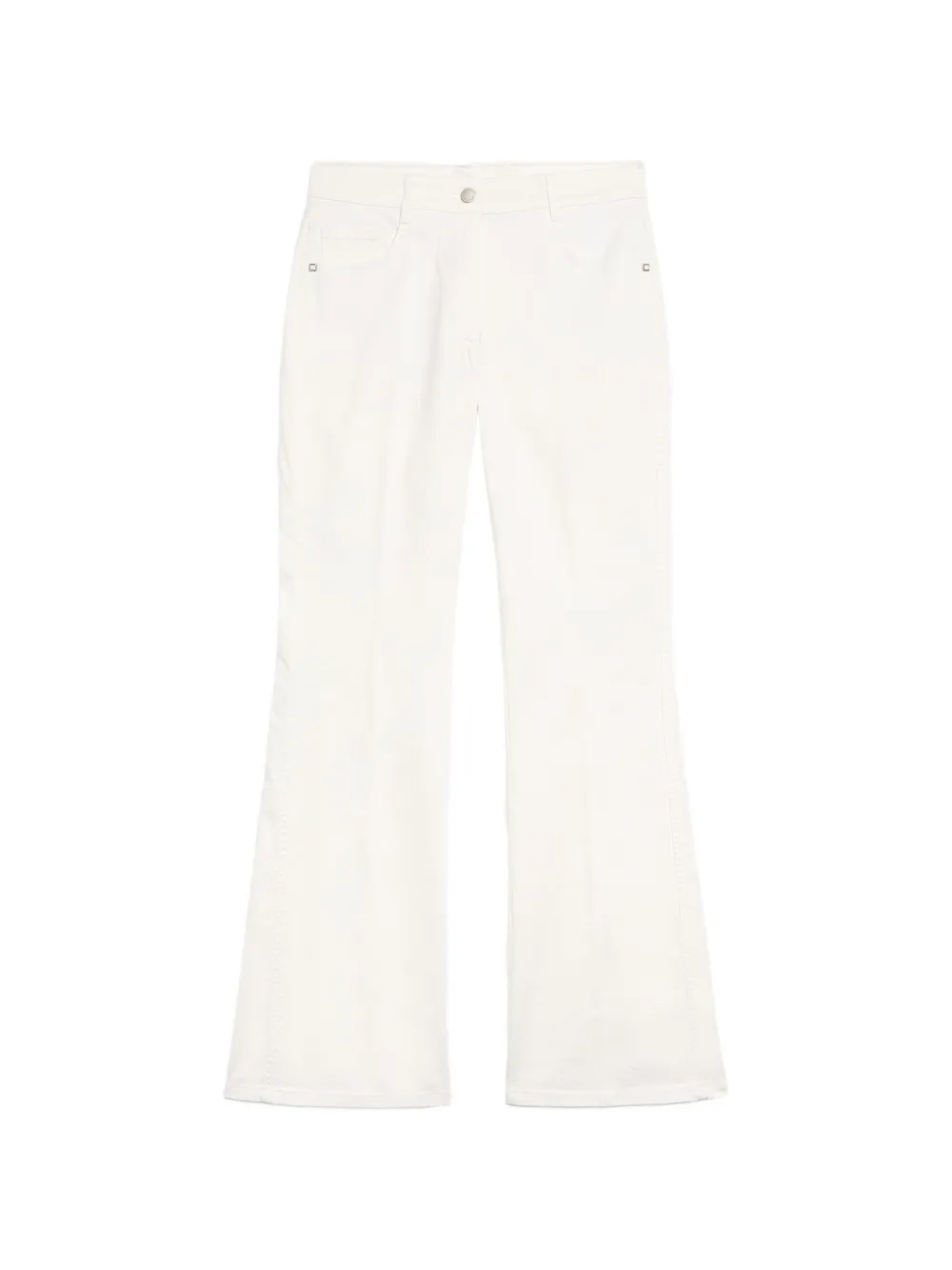 MOMONÌ Luis five-pocket flared trousers - Weiß