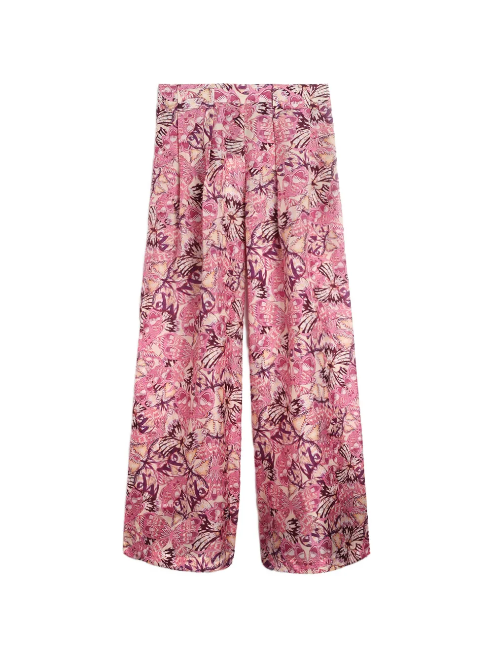 Momoni printed pleated palazzo pants - Rosa