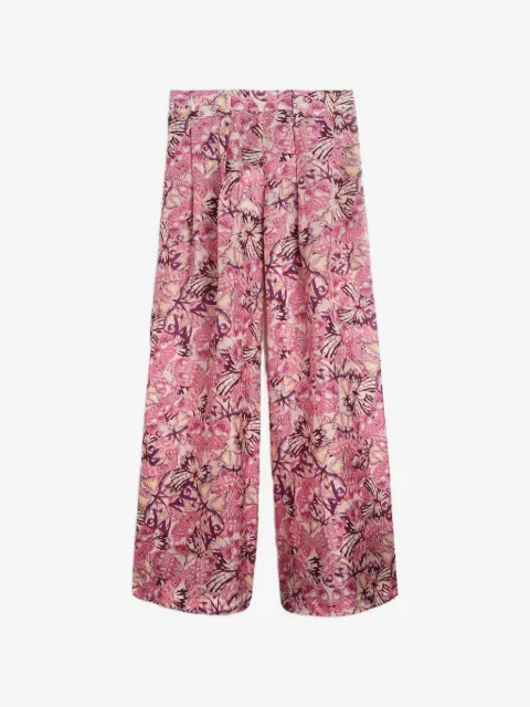 MOMONÌ printed pleated palazzo pants