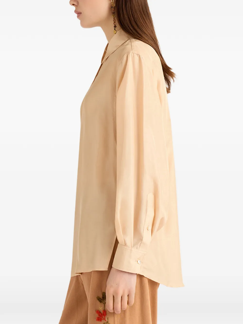 MOMONÌ Akemi blouse met lange mouwen Beige