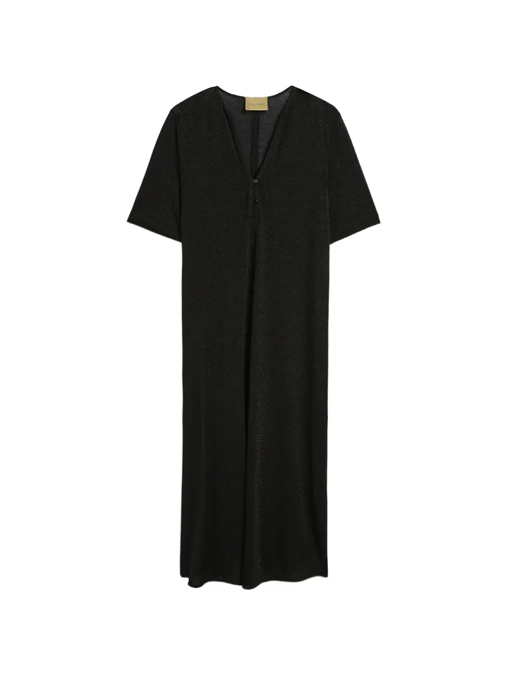 MOMONÌ Penelope short-sleeve V-neck dress - Nero