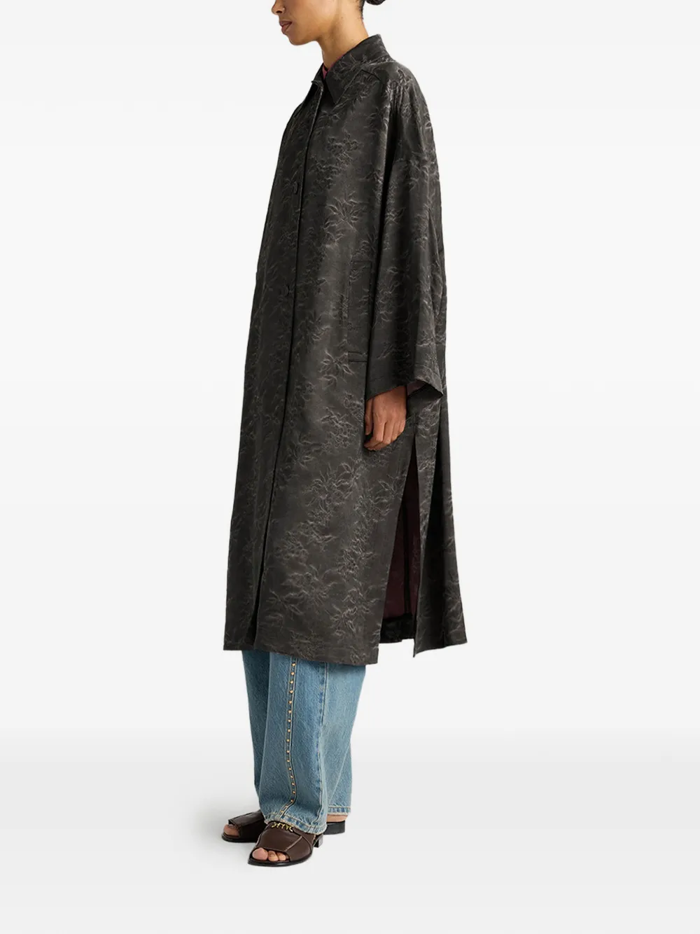 MOMONÌ Jas met jacquard Grijs