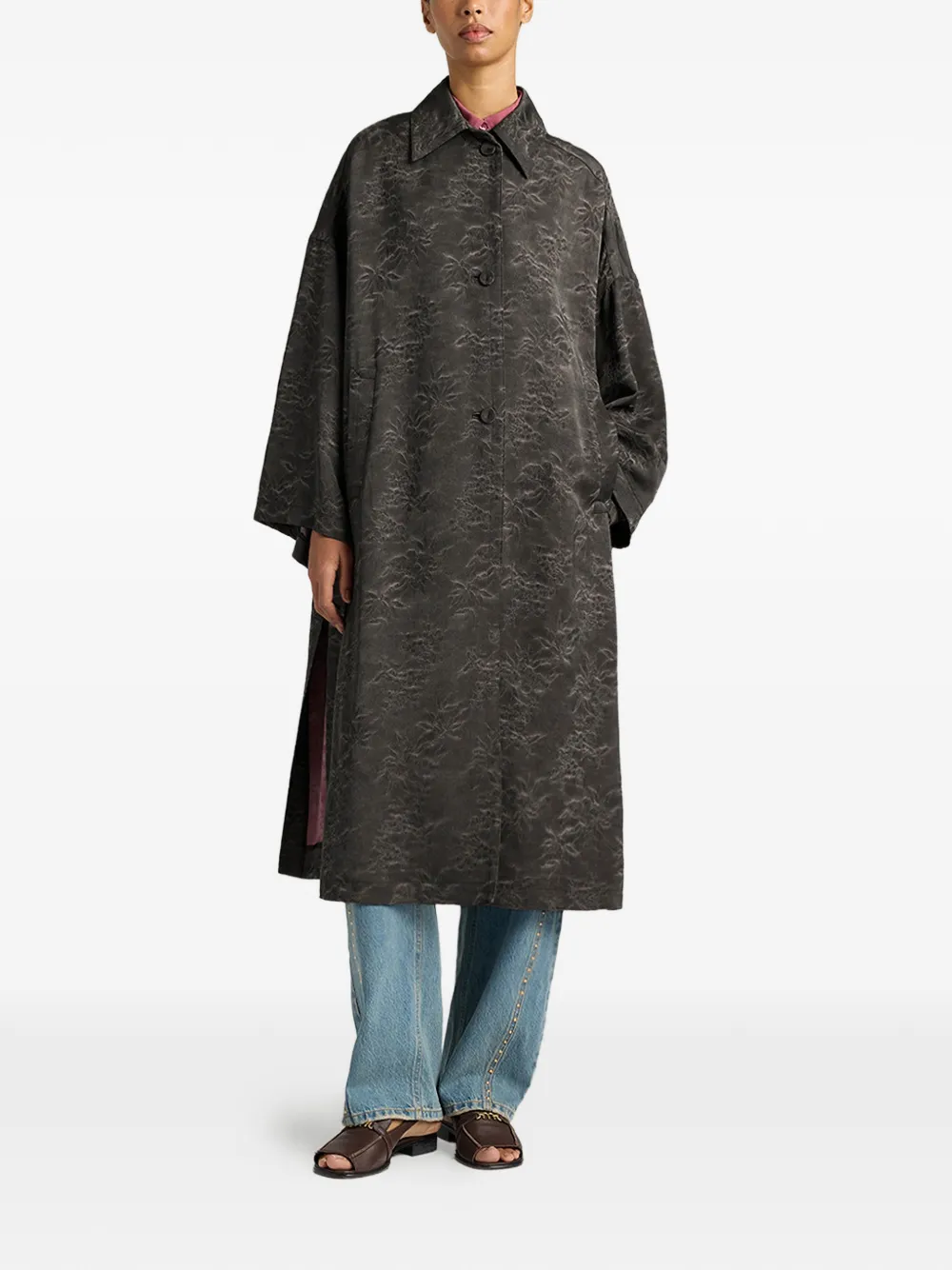 MOMONÌ Jas met jacquard Grijs