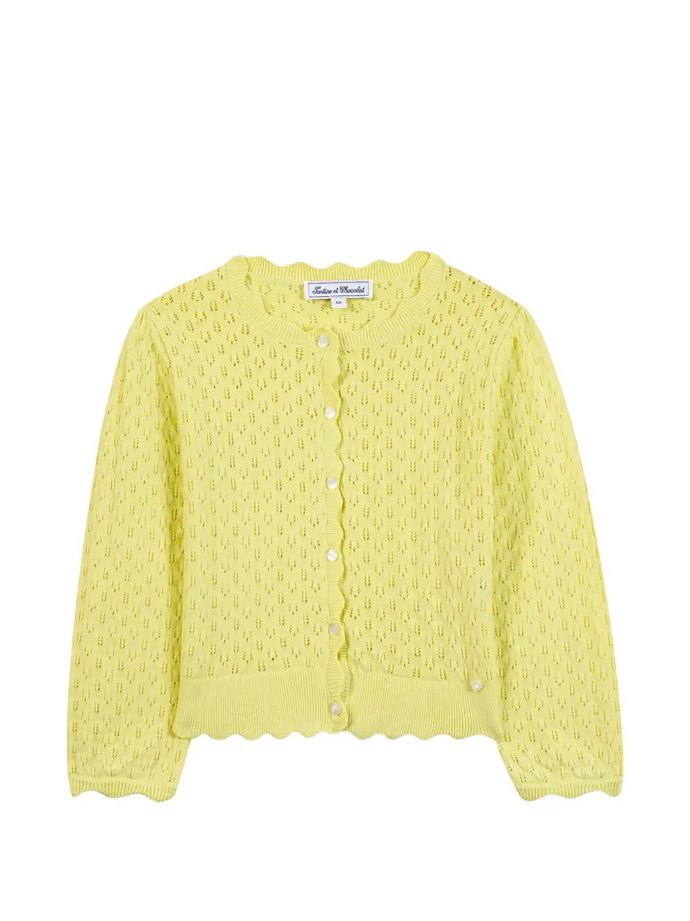 Tartine Et Chocolat perforated cardigan - Giallo