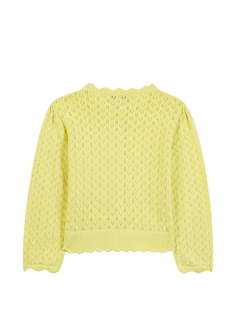  Tartine Et Chocolat Perforated Cardigan - Yellow 