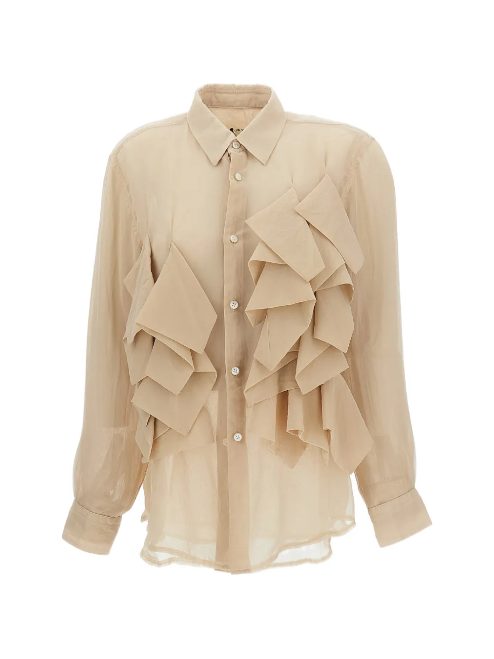 Comme Des Garçons ruffled shirt - Toni neutri