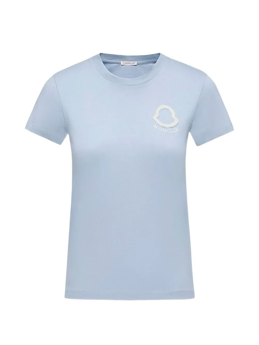 Moncler embroidered logo cotton T-shirt Blauw