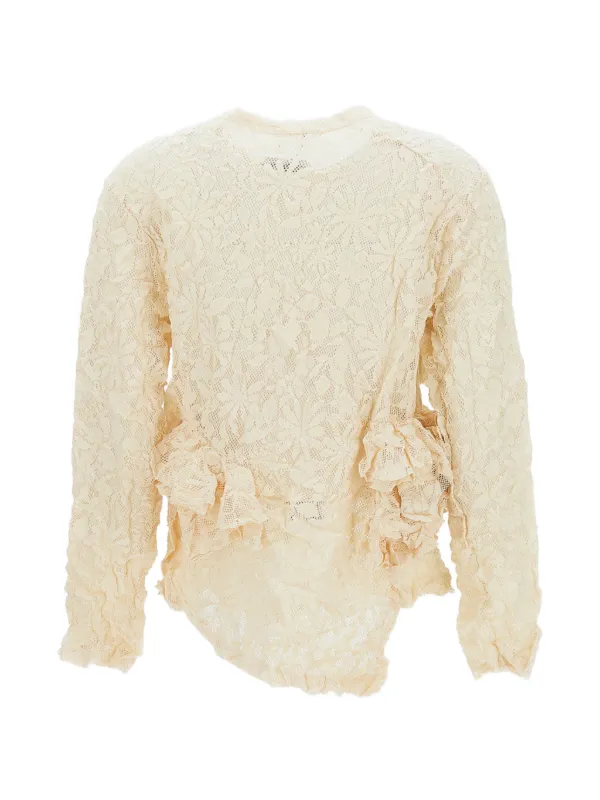 Comme Des Garçons Ruffled Blouse | Neutrals | FARFETCH PL